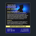 Flyer Policial Silhouette, Agente Policial Recrutado<br><div class="desc">Policial Silhouette,  Agente Policial Chamador de Recrutamento pela Loja de Cartão de visita.</div>