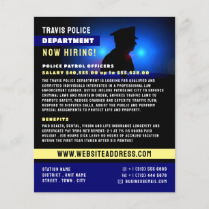 Flyer Policial Silhouette, Agente Policial Recrutado