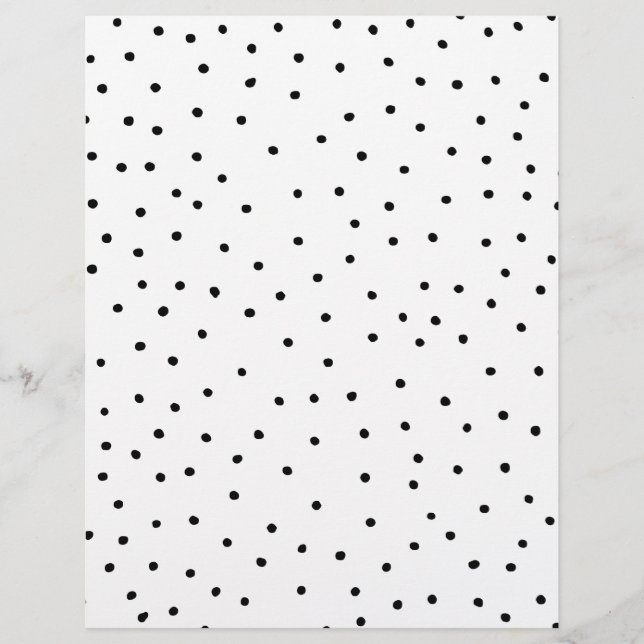 Flyer Pontos de desenho branco e preto elegantes artísti (Frente)