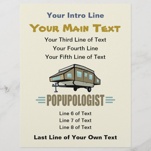 Flyer Pop humorístico para cima (Frente)