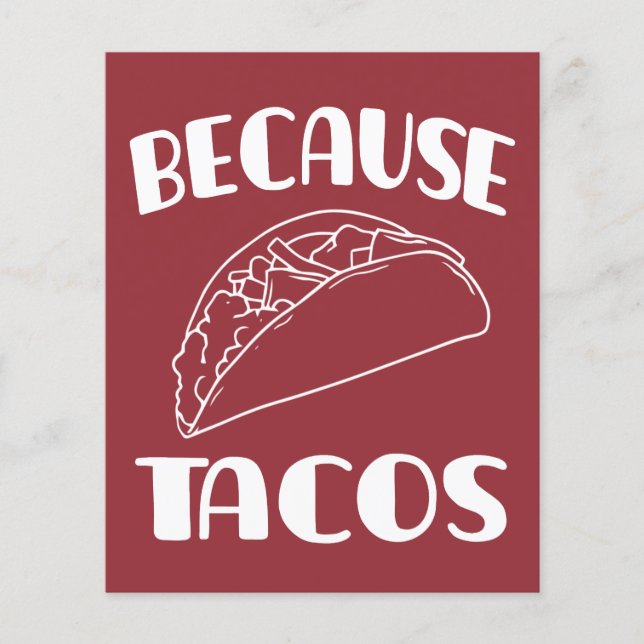 Flyer Por causa dos Tacos (Frente)