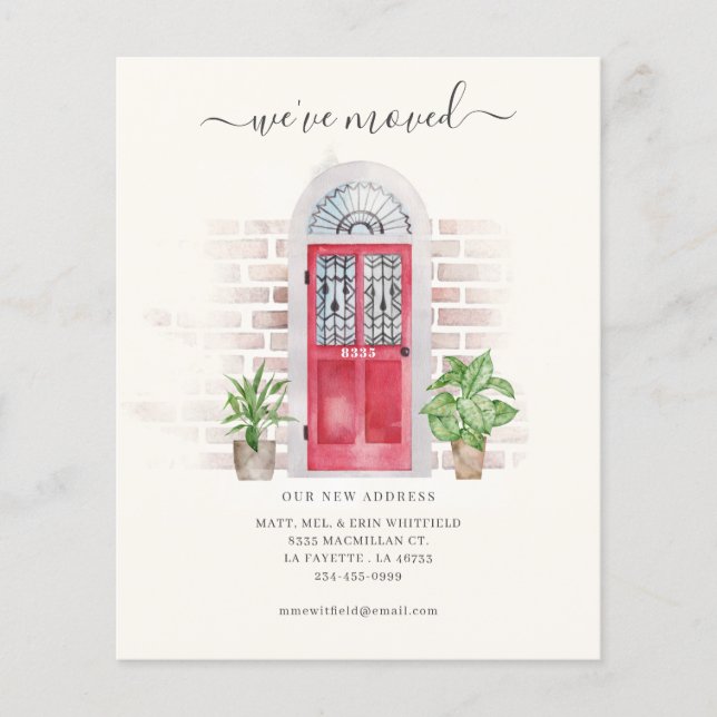 Flyer Porta Vermelha: Mudamos o Anúncio de Movimentação  (Frente)