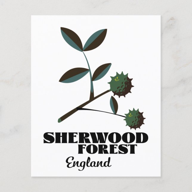 Flyer Poster de viagens Sherwood Forest England (Frente)