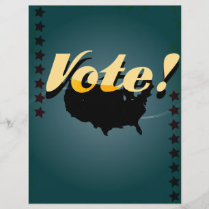 Flyer poster de votação retroativa