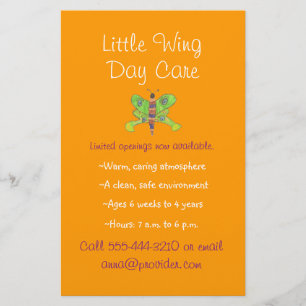 Flyer Pôster infantil tema borboleta