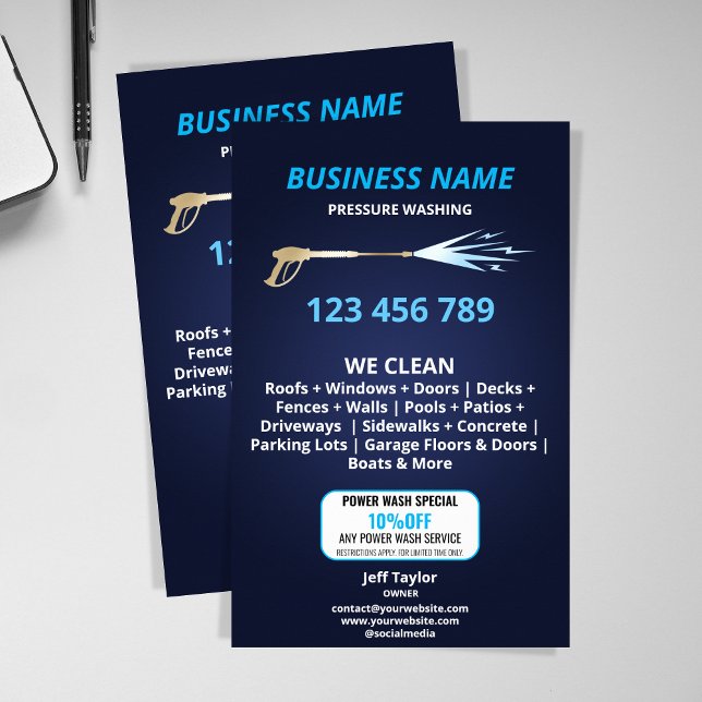 Flyer Potência de lavagem da pressão profissional (Criador carregado)