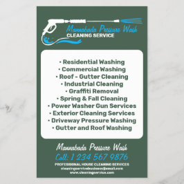 Flyer Potência de lavagem da pressão verde