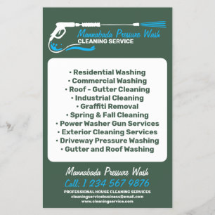 Flyer Potência de lavagem da pressão verde