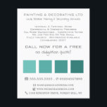 Flyer Praças De Teal, Pintor E Decorador<br><div class="desc">Folheto de propaganda de olhares,  pintor e decorador,  da Loja de Cartão de visita.</div>