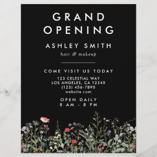 Flyer Prados de Flores Selvagens Pretas