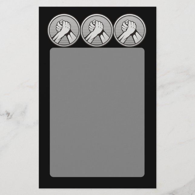 Flyer Prata de luta do braço (Frente)