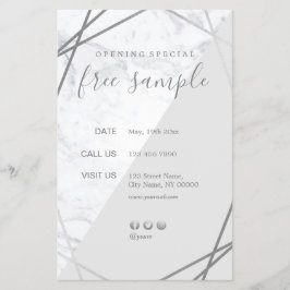 Flyer Prata mágica geométrica moderna 5,5x8.5