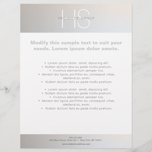 Flyer Prata Simples de Cinzas Profissionais de Monograma (Frente)