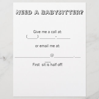 Flyer Precisa de uma babá?