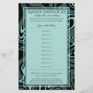 Flyer Preço personalizado de maquilhagem de unhas para c