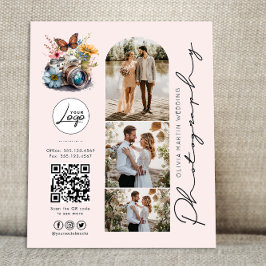 Flyer Preços de Fotografia de Casamento com Blush Modern
