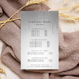 Flyer Preços e serviços de chuva prateada