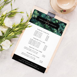 Flyer Preços e Serviços do Jardim Botânico Tropical