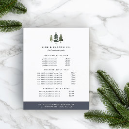 Flyer Preços e serviços para pinos altos