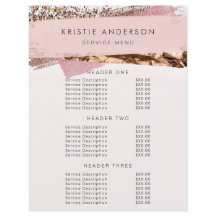 Preços e Serviços Rose Gold & Pink Label