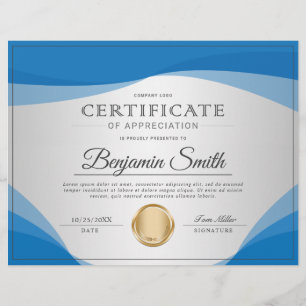Flyer Prêmio de Certificado de Apreciação Profissional