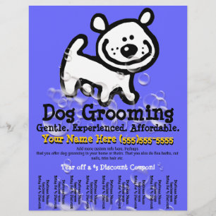 Flyer Preparação do cão. Folha de rasgo relativa à