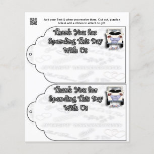 Flyer Presente de festa de casamento ou favoreça Etiquet