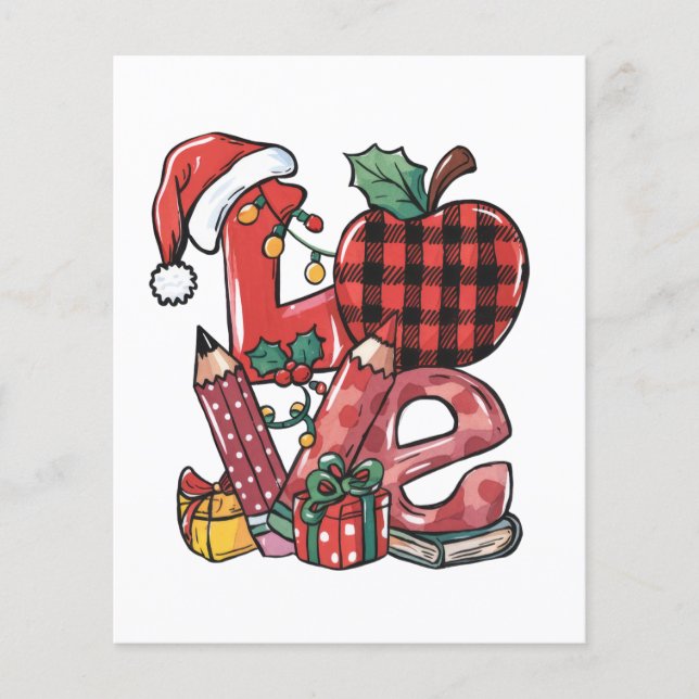 Flyer Presente de Professor | Feliz Natal Amor (Frente)