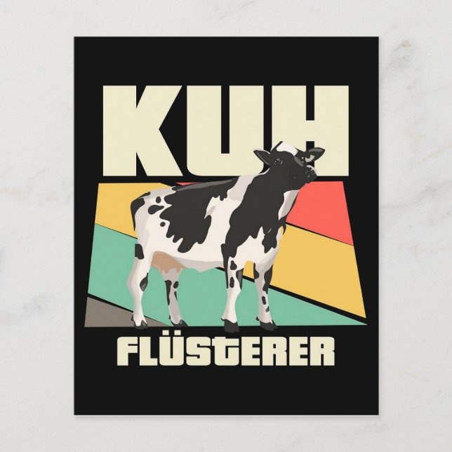 Flyer Presente De Sussura De Vaca Engraçada| Vaca Para N (Frente)