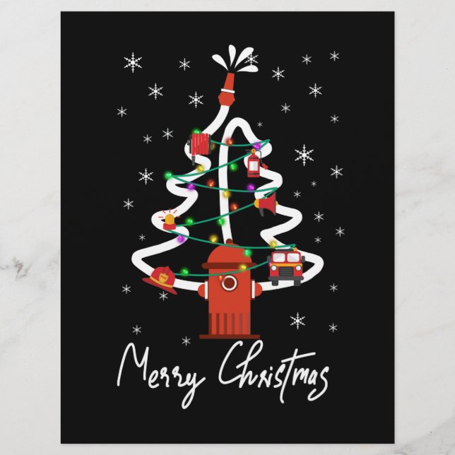 Flyer Presente do Bombeiro | Bombeiro Feliz de Natal (Frente)