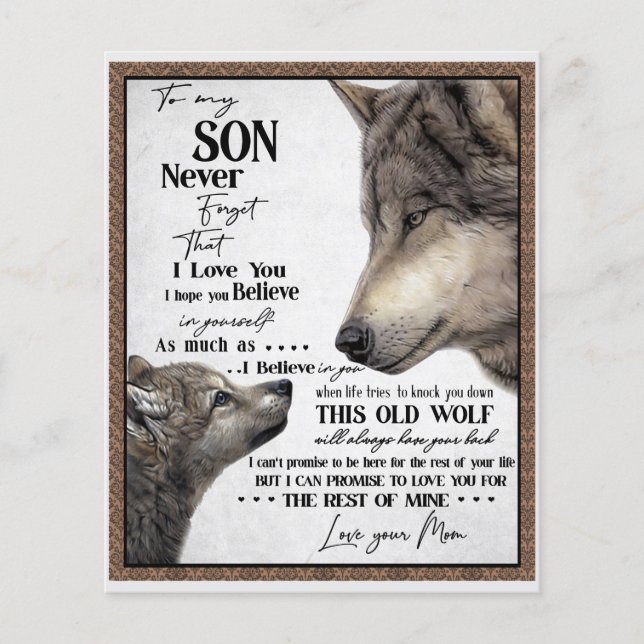 Flyer Presente Para Meu Filho, Mãe e Filho, Carta de Amo (Frente)