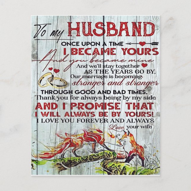 Flyer Presente Para Meu Marido, Carta De Amor (Frente)