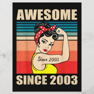 Flyer Presente para mulheres de 18 anos Vintage 18º ani