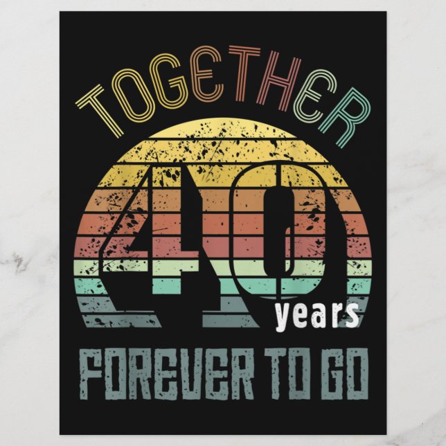 Flyer Presentes De Aniversário De Casamento De 40 Anos P (Frente)