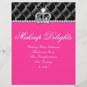 Flyer Preto dos diamantes do cetim do cabeleireiro do