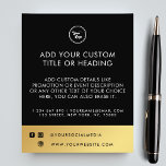 Flyer Preto Dourado Logotipo de empresa personalizado Mí<br><div class="desc">Esse passageiro moderno e minimalista seria excelente para as necessidades de sua empresa/promocional. Adicione facilmente seus próprios detalhes clicando na opção "personalizar".</div>