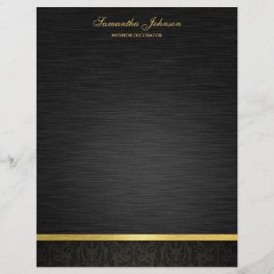 Flyer Preto elegante e ouro