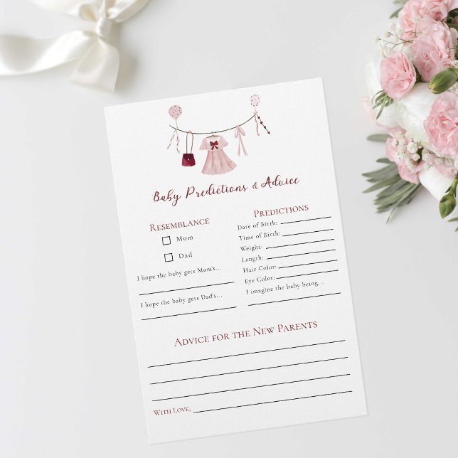 Flyer Previsões Aconselham Pequeno Chá de fraldas de Que (Criador carregado)