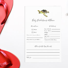 Flyer Previsões e conselhos Chá de fraldas de tartaruga 