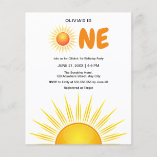 Flyer Primeira Viagem ao redor do Sun Aniversário Convid