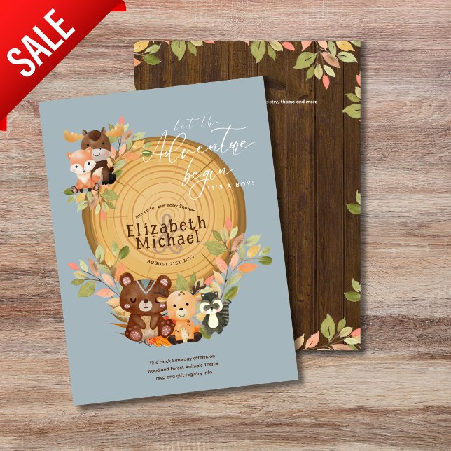 Flyer Primeiro aniversario de Chá de Bebê de Animais da  (Criador carregado)