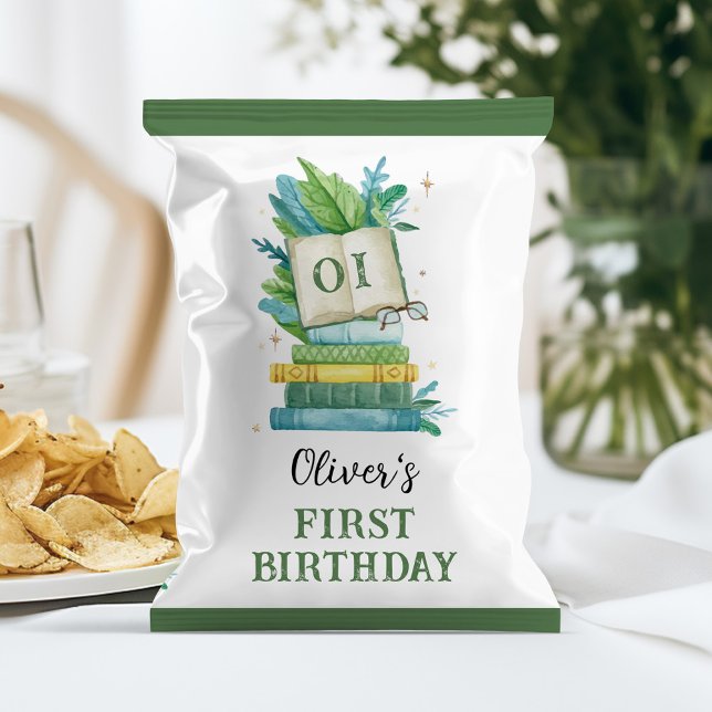 Flyer Primeiro Capítulo Storybook Birthday Chip Bag Wrap (Criador carregado)
