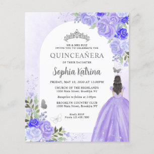 Flyer Princesa Quinceanera, Violeta Roxal Barata