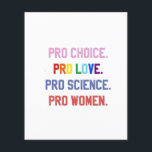 Flyer Pró-escolha Pro-Life Pro-Science Pro-Women<br><div class="desc">eminismo,  direitos das mulheres,  LGBTQ ,  direitos reprodutivos,  ativismo,  diversidade,  inclusão,  movimento progressivo,  justiça social,  igualdade</div>
