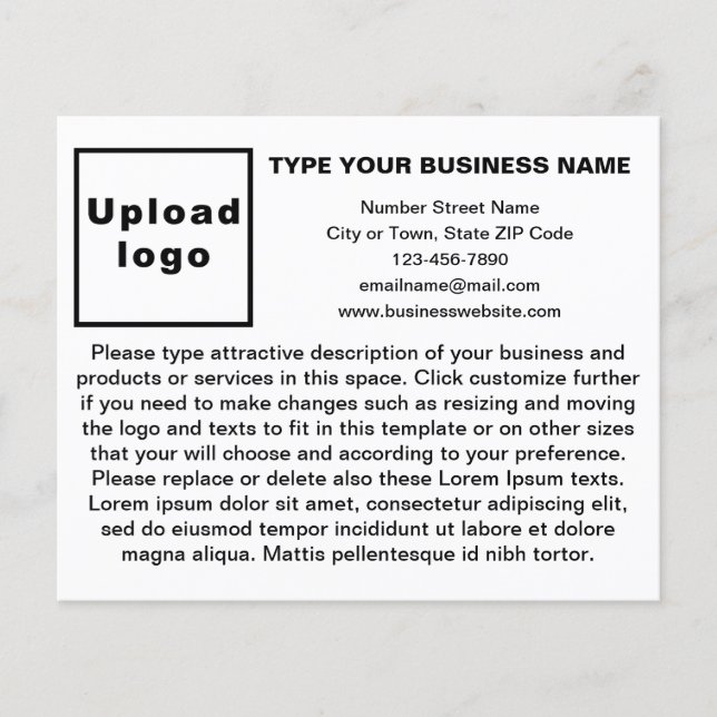 Flyer Produtos para empresas Serviços Black and White Fl (Frente)