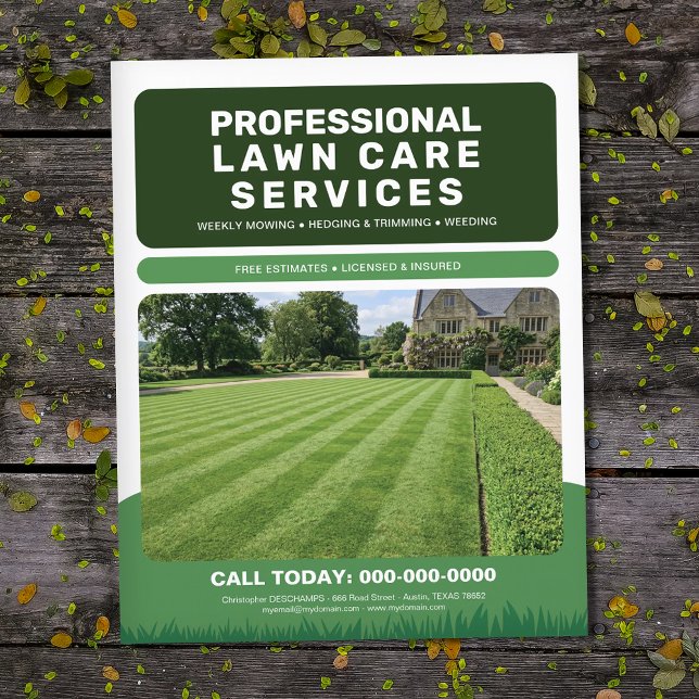 Flyer Professional Lawn Care Services (Professional Lawn Care Services Flyer)