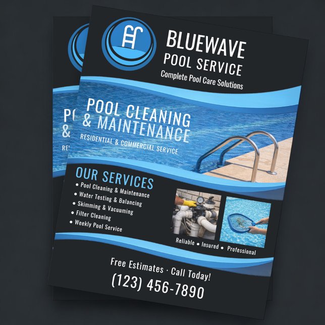 Flyer Professional Swimming Pool Service Company (Criador carregado)