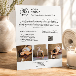 Flyer Professor de Yoga Instrutor Promocional Negócios B