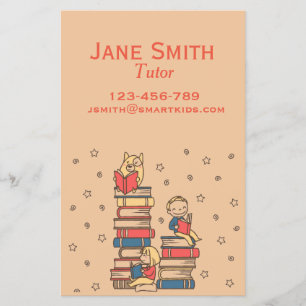 Flyer Professor ou professor de leitura de freelance par