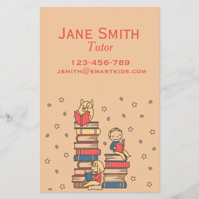 Flyer Professor ou professor de leitura freelance para c (Frente)